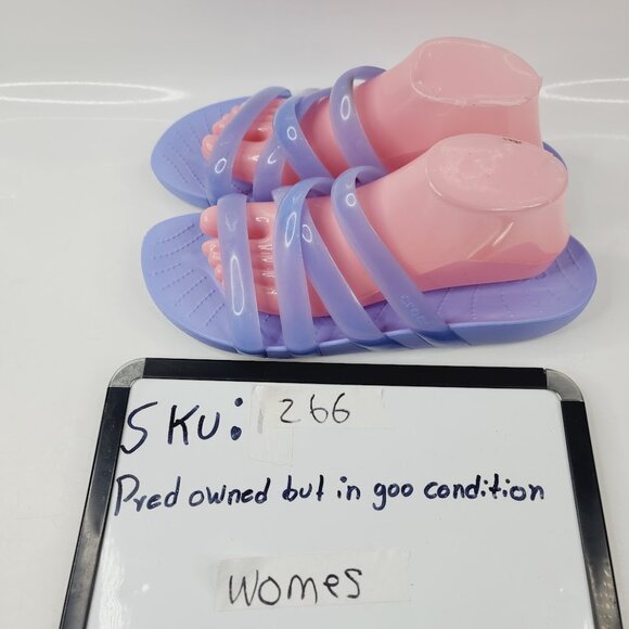 Crocs Women's Blue Moon Jelly Splash Glossy Starppy Flat Sandal Size US 11 - Picture 7 of 7